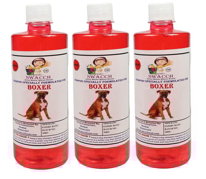 SWACCH Shampoo Specially FORMULATED for Boxer (500ML) (Combo Pack of 3) Strawberry