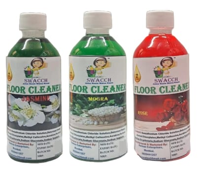 Swacch Floor Cleaner (200ml) (Combo Pack of 3) Jasmine, Mogra & Rose Swacch Floor Cleaner (200ml) (Combo Pack of 3) Jasmine, Mogra & Rose