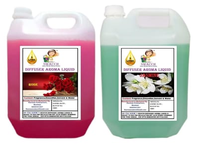 Swacch Diffuser Aroma Liquid (5 Litre) (pack of 2) Rose & jasmine
