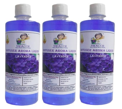 Swacch Diffuser Aroma Liquid (500ml) (Pack of 3) Lavender