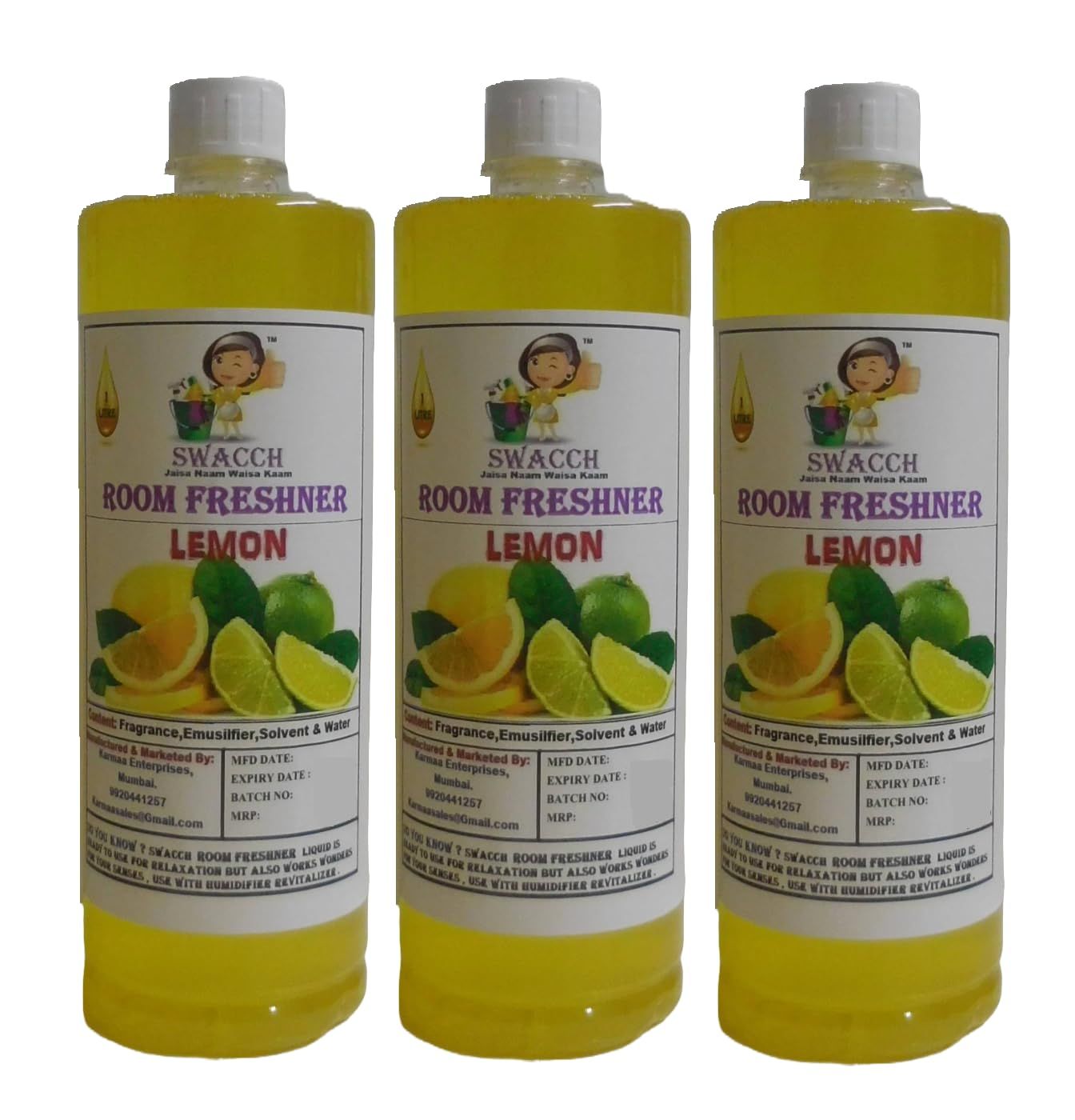 Swacch Room Freshner (1 Litre) (Pack of 3) Lemon