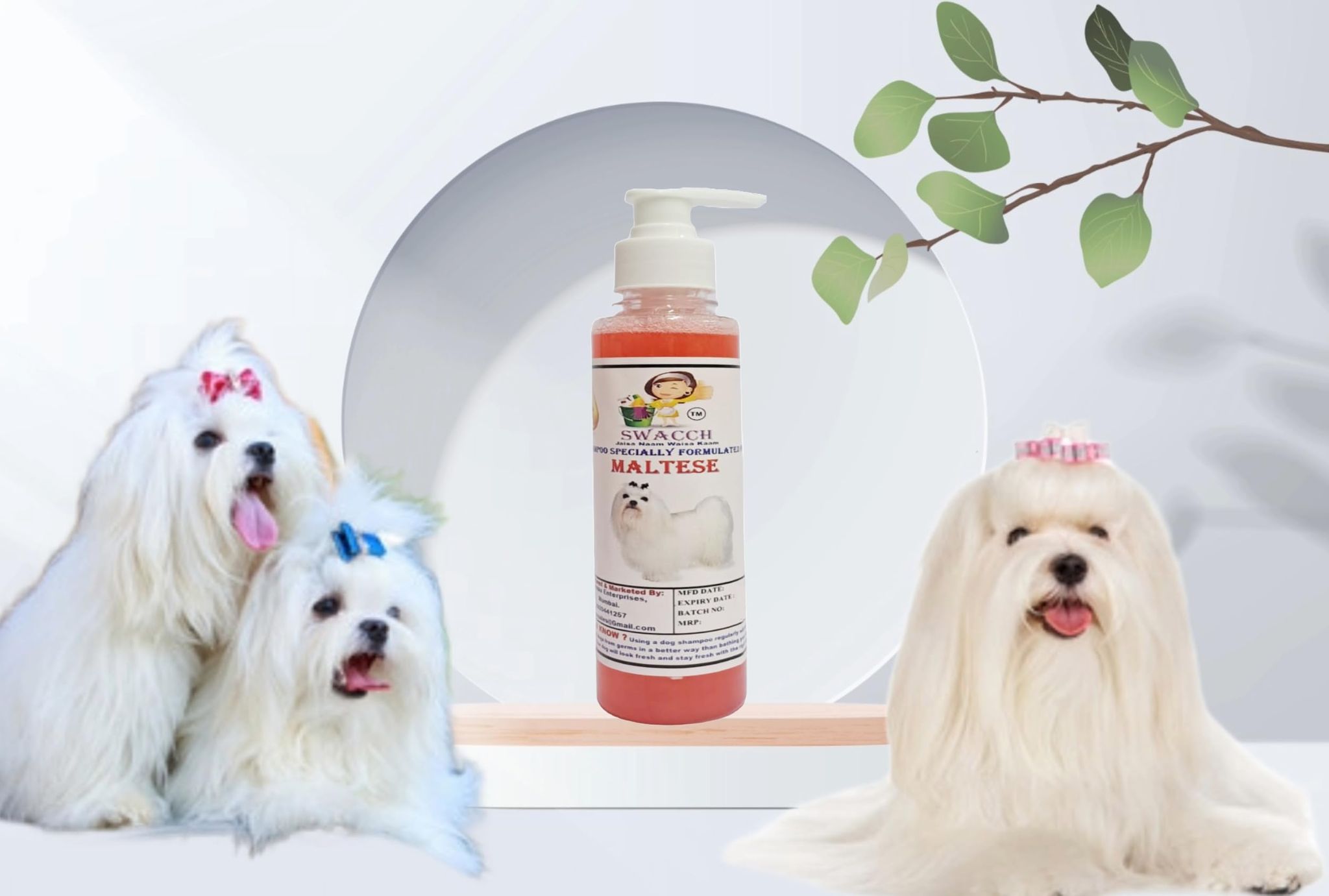 SWACCH Premium Shampoo for Maltese (200ML) Strawberry