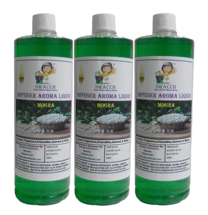 Swacch Diffuser Aroma Liquid (1 Litre) (Pack of 3) Mogra