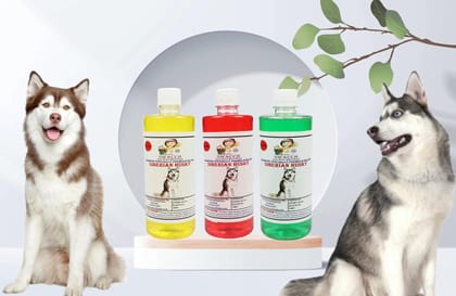 SWACCH Shampoo Specially FORMULATED for Siberian Husky (500ML) (Combo Pack of 3) Lemon, Jasmine & NEEM ALOVERA