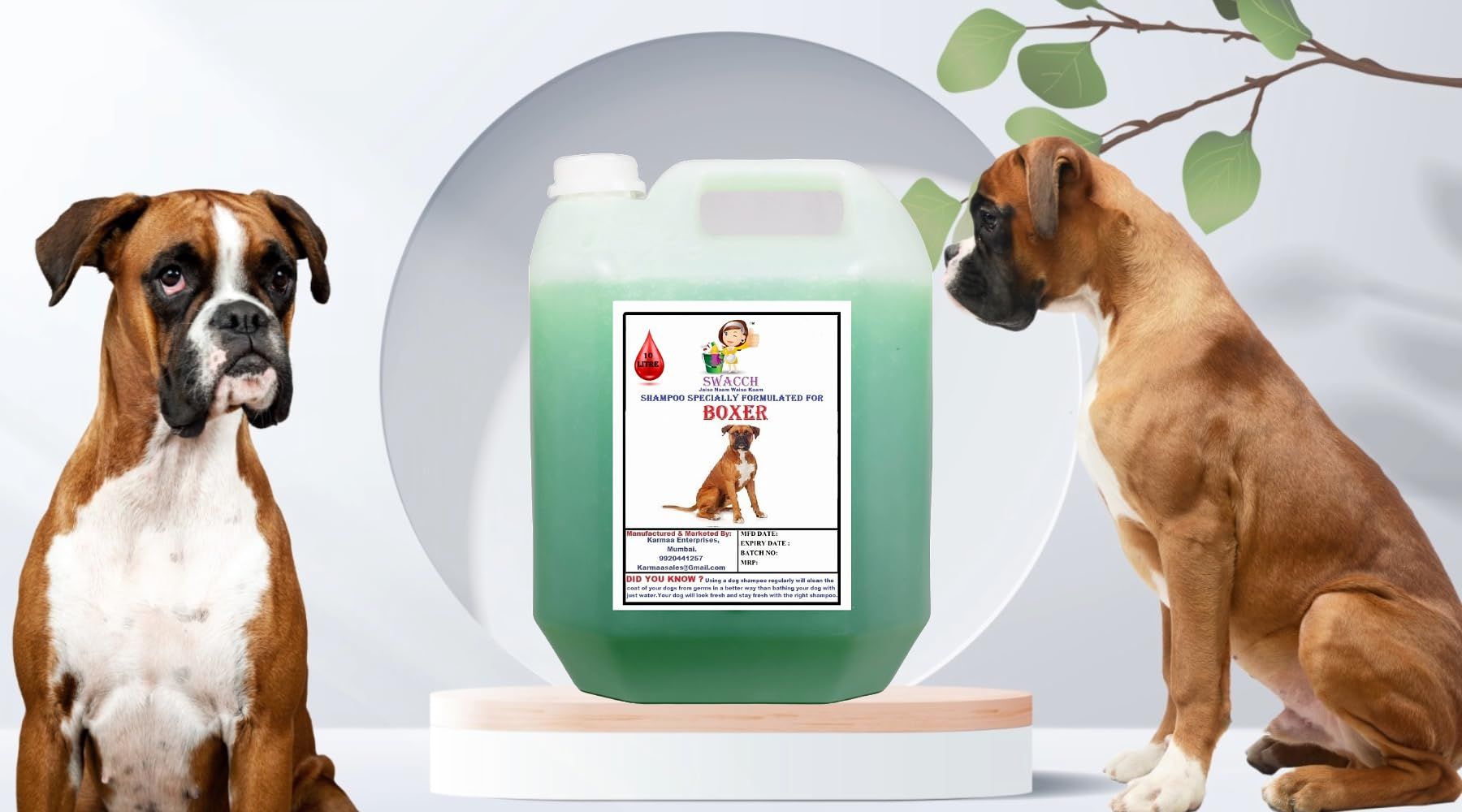SWACCH Shampoo Specially FORMULATED for Boxer (10 Litre) NEEM ALOVERA