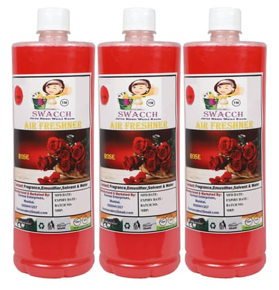 Swacch AIR FRESHNER (1 Litre) (Pack of 3) Rose