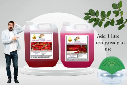 Swacch Diffuser Aroma Liquid (5 Litre) (Pack of 2) Strawberry & Rose