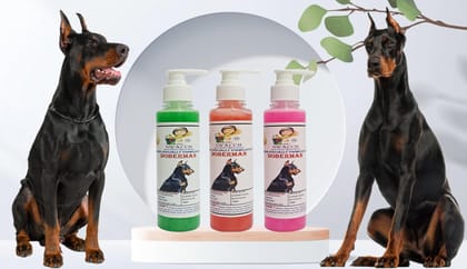 SWACCH Premium Shampoo for Doberman (200ML) (Combo Pack of 3) NEEM ALOVERA, Jasmine & Rose