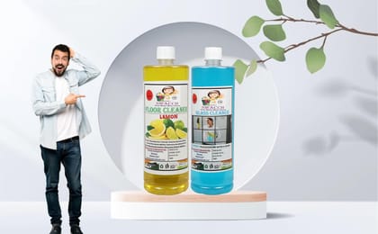 HOME CARE COMBO Floor Cleaner Lemon & Glass Cleaner 1 Litre (Pack of 2) HOME CARE COMBO Floor Cleaner Lemon & Glass Cleaner 1 Litre (Pack of 2)