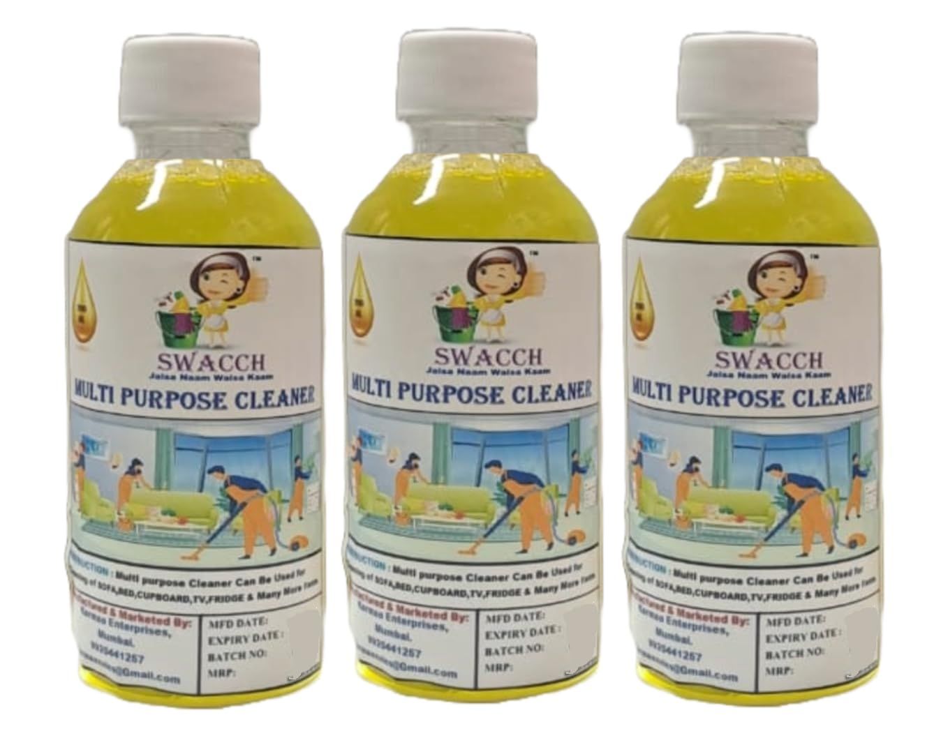 Swacch Multipurpose Cleaner (200ml) (Pack of 3)