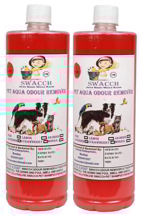 Swacch PET Aqua Odour Remover (1 Litre) (Combo Pack of 2) Rose