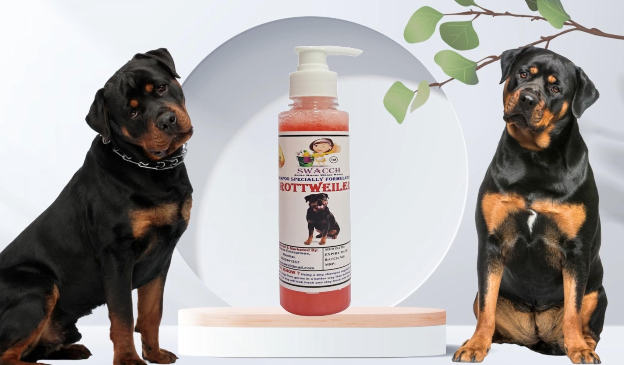 SWACCH Premium Shampoo for Rottweiler (200ML) Jasmine