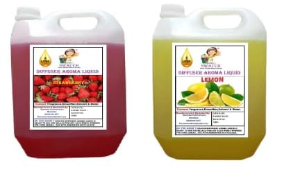 Swacch Diffuser Aroma Liquid (5 Litre) (Pack of 2) Strawberry & Lemon