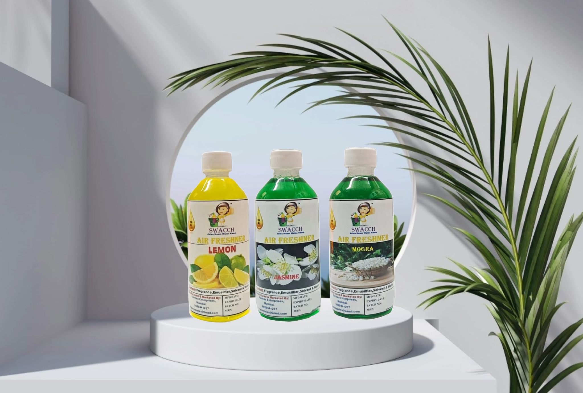 Swacch Air Freshner (200ml) (Combo Pack of 3) Lemon, Jasmine & Mogra