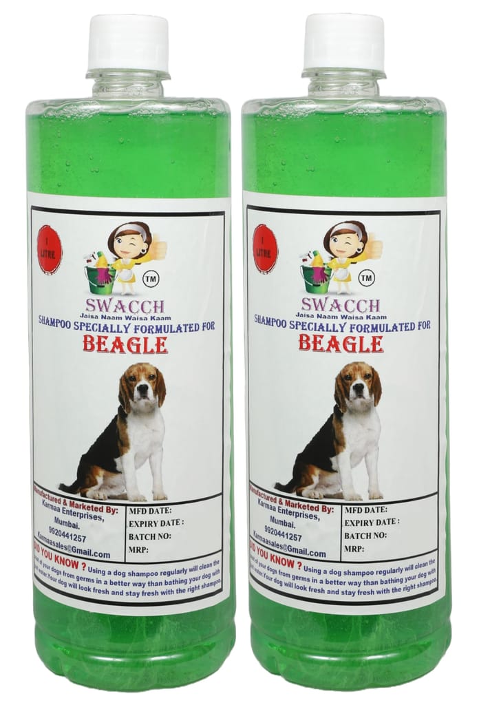 Swacch Shampoo Specially Formulated for Beagle (1 Litre) (Pack of 2) Neem Alovera