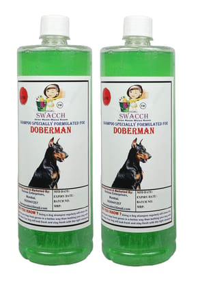 Swacch Shampoo Specially Formulated for Doberman (1 Litre) (Pack of 2) Neem Alovera