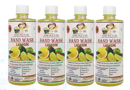 Swacch Hand Wash (500ml) (Pack of 4) Lemon