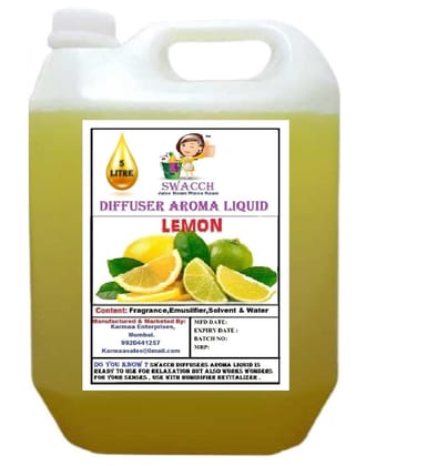 Swacch Diffuser Aroma Liquid Lemon (Ready to use) 5 Litre