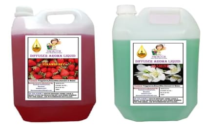 Swacch Diffuser Aroma Liquid (5 Litre) (Pack of 2) Strawberry & Jasmine