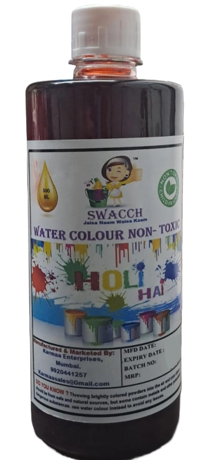 SWACCH WATER COLOUR NON-TOXIC & ECO FRIENDLY COLOUR (ORANGE) (500ML)