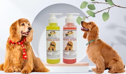 SWACCH Premium Shampoo for Cocker Spaniel (200ML) (Combo Pack of 2) Lemon & Strawberry