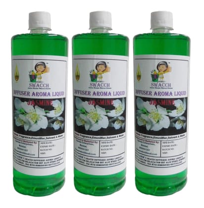 Swacch Diffuser Aroma Liquid (1 Litre) (Pack of 3) Jasmine