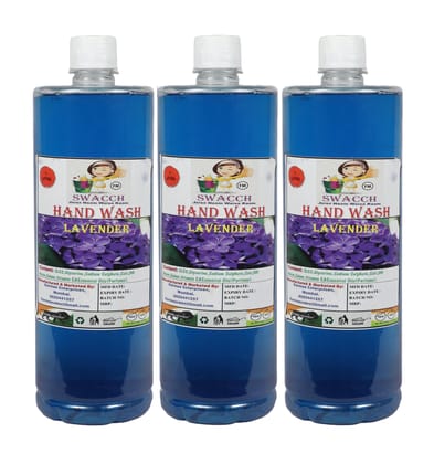 Swacch Hand Wash (1 Litre) (Pack of 3) Lavender