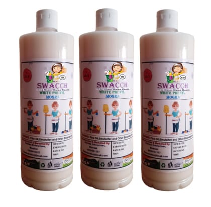 Swacch White Phenyl (1 Litre) (Pack of 3) Mogra