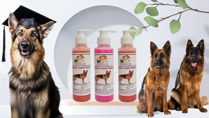 SWACCH Premium Shampoo for German Shepherd (200ML) (Combo Pack of 3) Jasmine, Rose & Strawberry