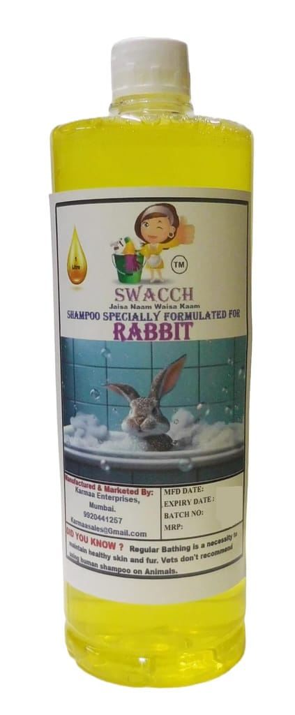 Swacch Shampoo Specially Formulated for Rabbit (1 Litre) Lemon