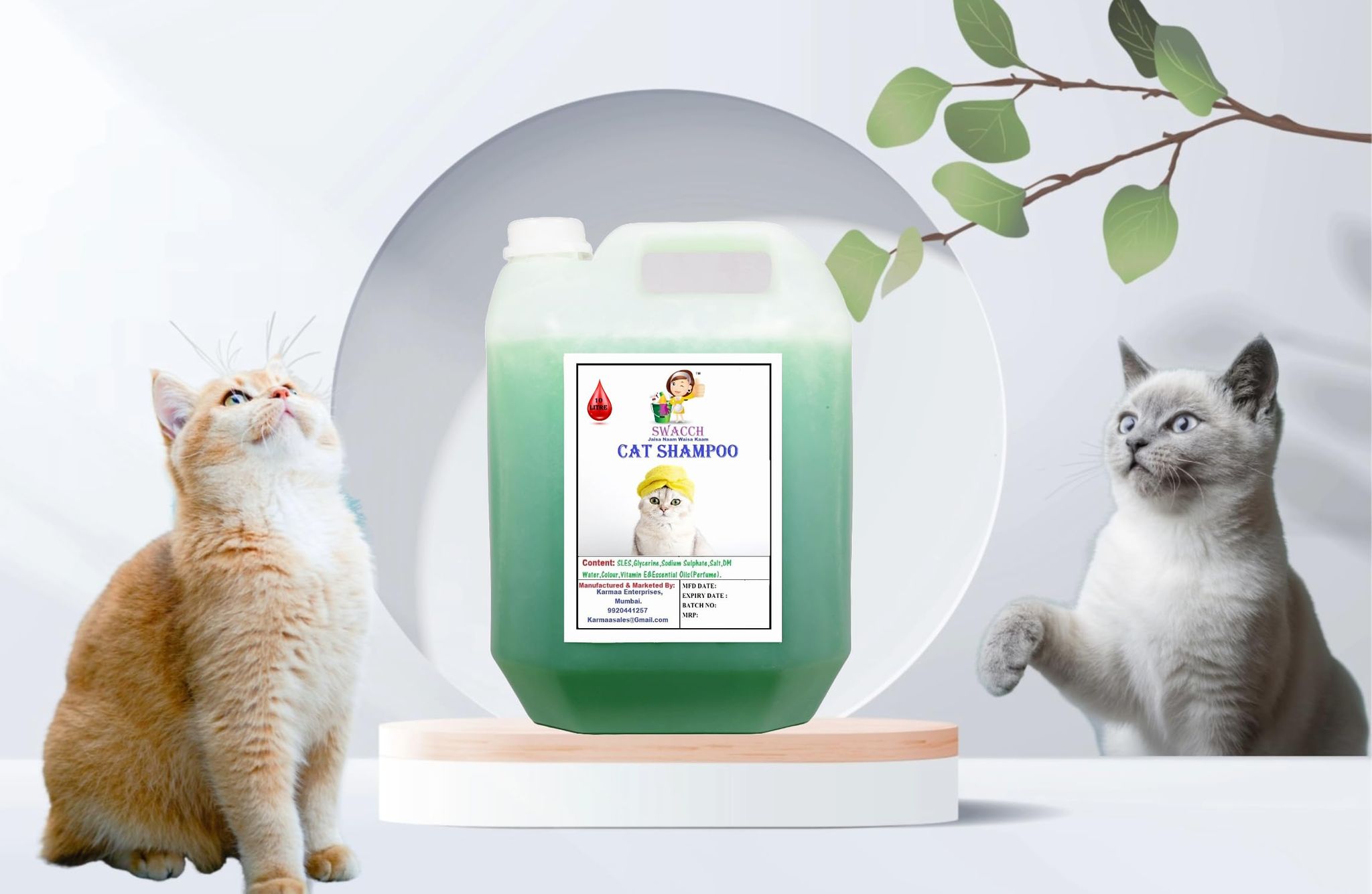 Swacch Cat Shampoo (10 Litre) Neem Alovera