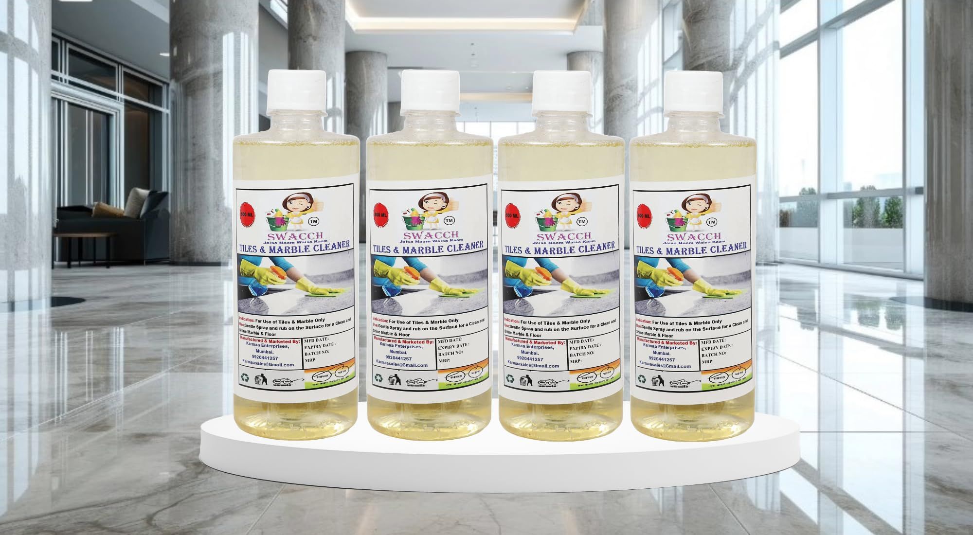 Tiles & Marble Cleaner (500ml) (Combo Pack of 4)