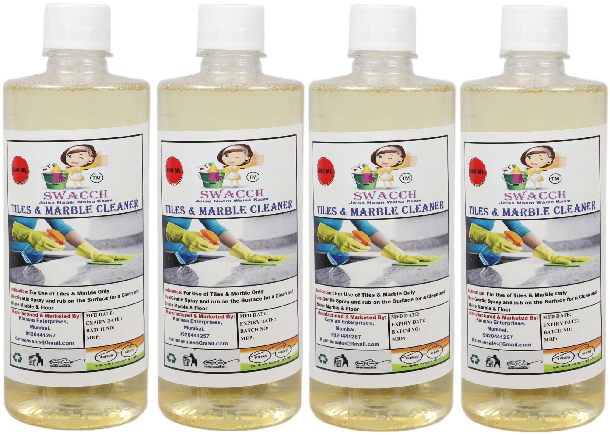 Tiles & Marble Cleaner (500ml) (Combo Pack of 4)