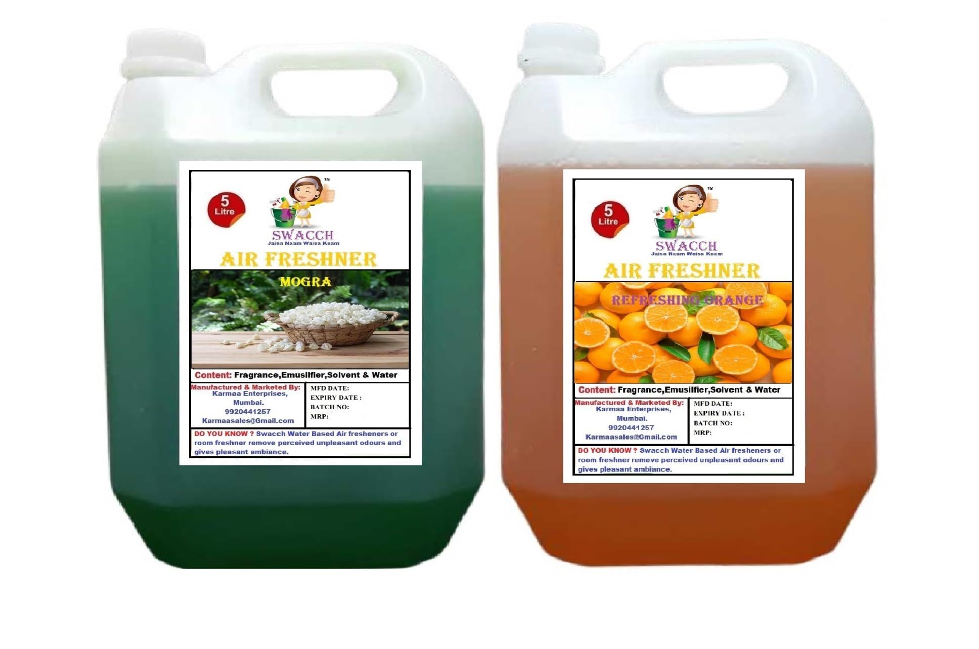 Swacch Air Freshner (5 Litre) (Pack of 2) Mogra & Orange