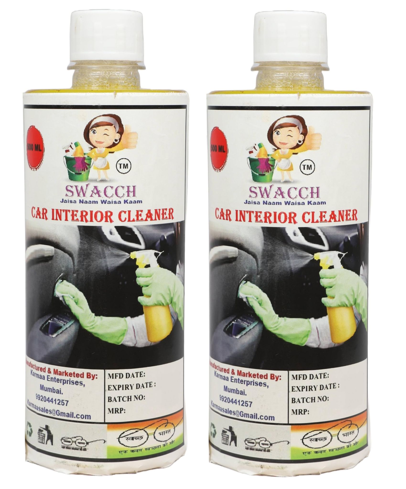 CAR Interior Cleaner (500ML) (Pack of 2)