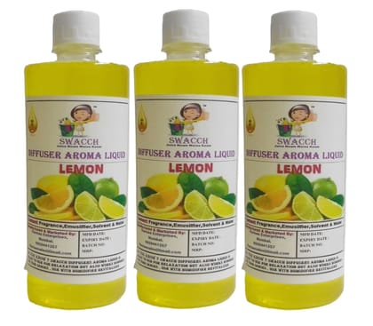 Swacch Diffuser Aroma Liquid (500ml) (Pack of 3) Lemon
