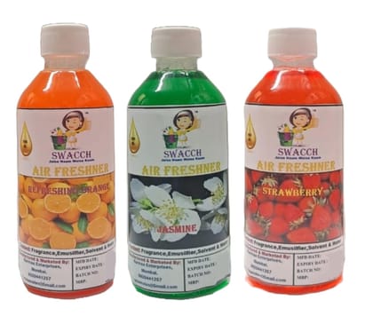 Swacch Air Freshner (200ml) (Combo Pack of 3) Orange, Jasmine & Strawberry