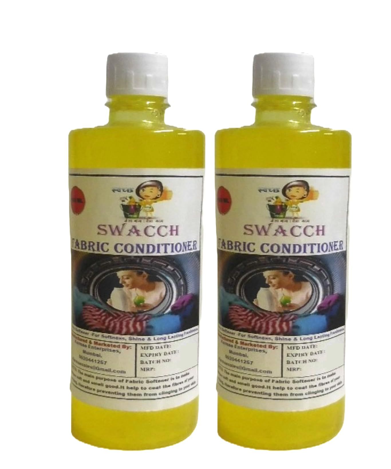 Swacch Fabric Conditioner (500ml) (Pack of 2) Lemon