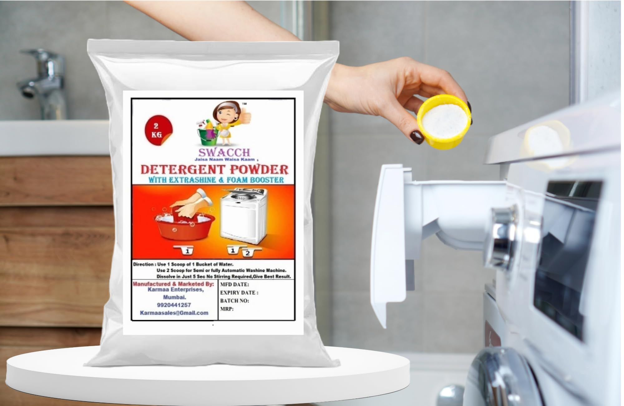Swacch Detergent Powder (2 Kg) High Foam