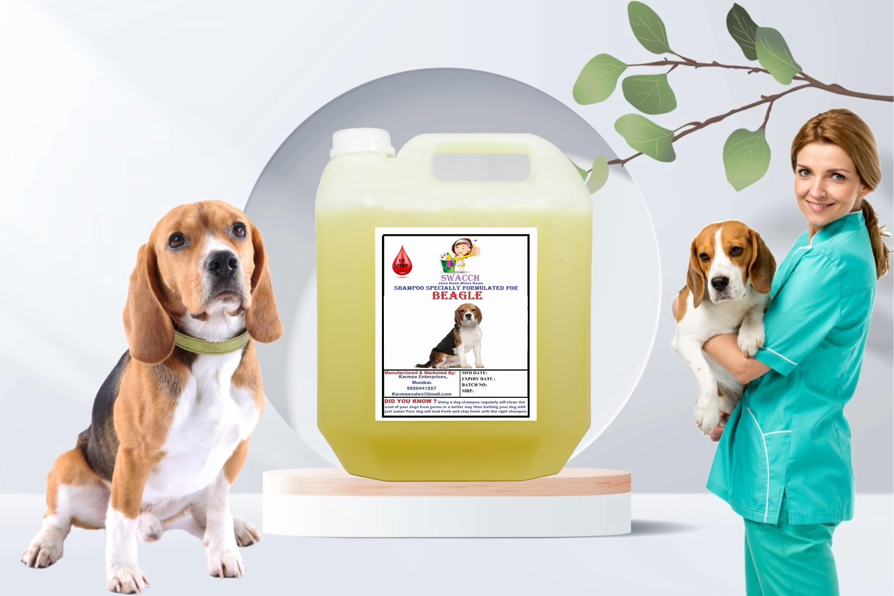 Swacch Shampoo Specially Formulated for Beagle (10 Litre) Lemon