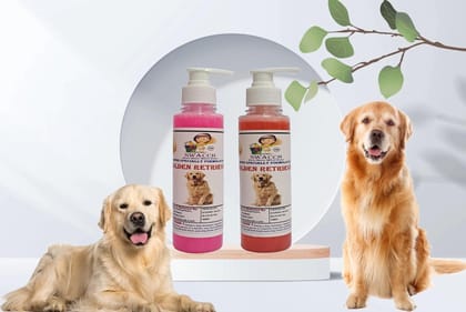 SWACCH Premium Shampoo for Golden Retriever (200ML) (Combo Pack of 2) Rose & Strawberry