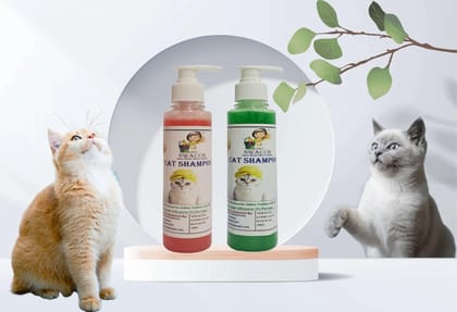 SWACCH Premium Shampoo for CAT Shampoo (200ML) (Combo Pack of 2) Strawberry & NEEM ALOVERA