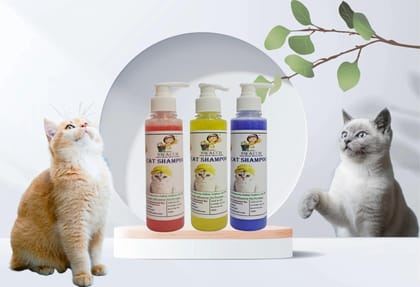 SWACCH Premium Shampoo for CAT Shampoo (200ML) (Pack of 3) Jasmine, Lemon & Lavender