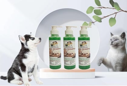 SWACCH Premium Shampoo for Dog (200ML) (Pack of 3) NEEM ALOVERA