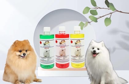 Swacch Shampoo Specially Formulated for Spitz (500ml) (Combo Pack of 3) Neem Alovera, Jasmine & Lemon