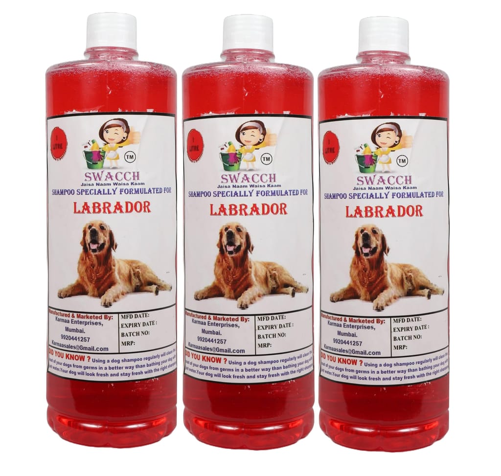 Swacch Shampoo Specially Formulated for Labrador (1 Litre) (Pack of 3) Strawberry