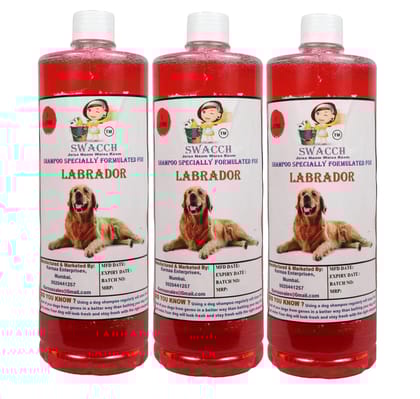 Swacch Shampoo Specially Formulated for Labrador (1 litre) (Pack of 3) Jasmine
