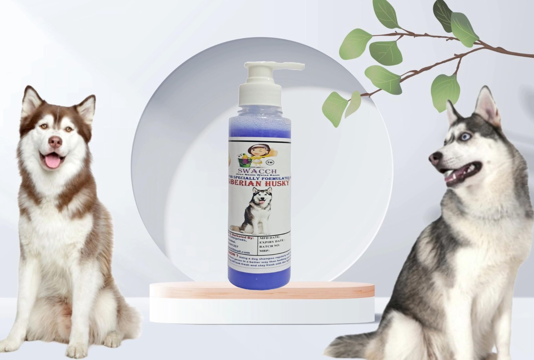 SWACCH Premium Shampoo for Siberian Husky (200ML) Lavender