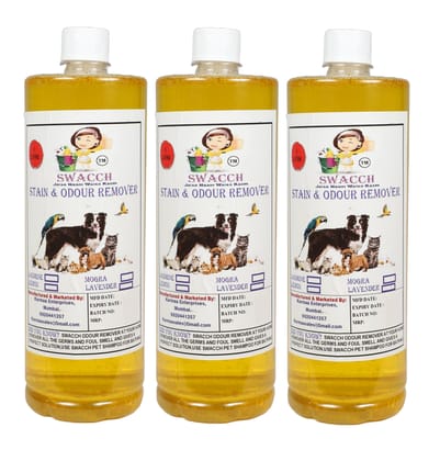Swacch STAIN & ODOUR REMOVER (1 Litre) (Pack of 3) Lemon