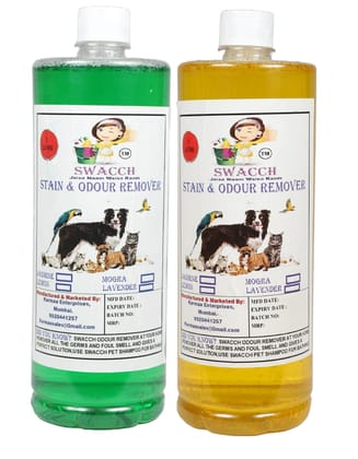 STAIN & ODOUR REMOVER (1 Litre) (Combo Pack of 2) Mogra & Lemon